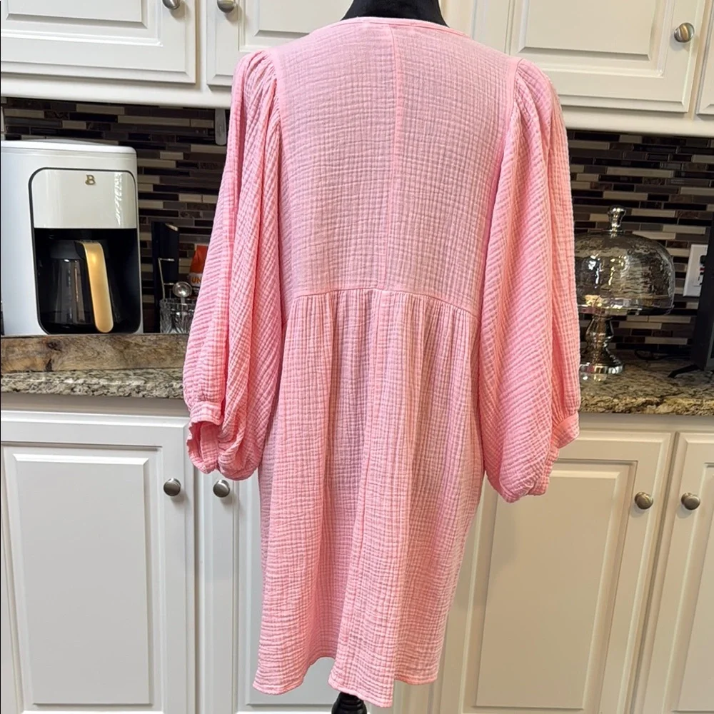 HYFVE Pink Textured Dress Large - Picture 3 of 5